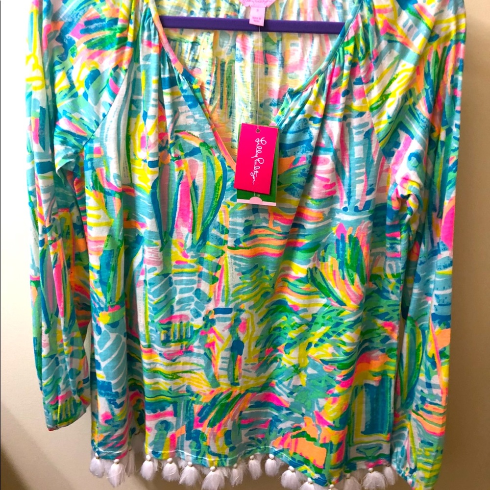 Lilly Pulitzer Linzy Top Sea Salt and Sand
